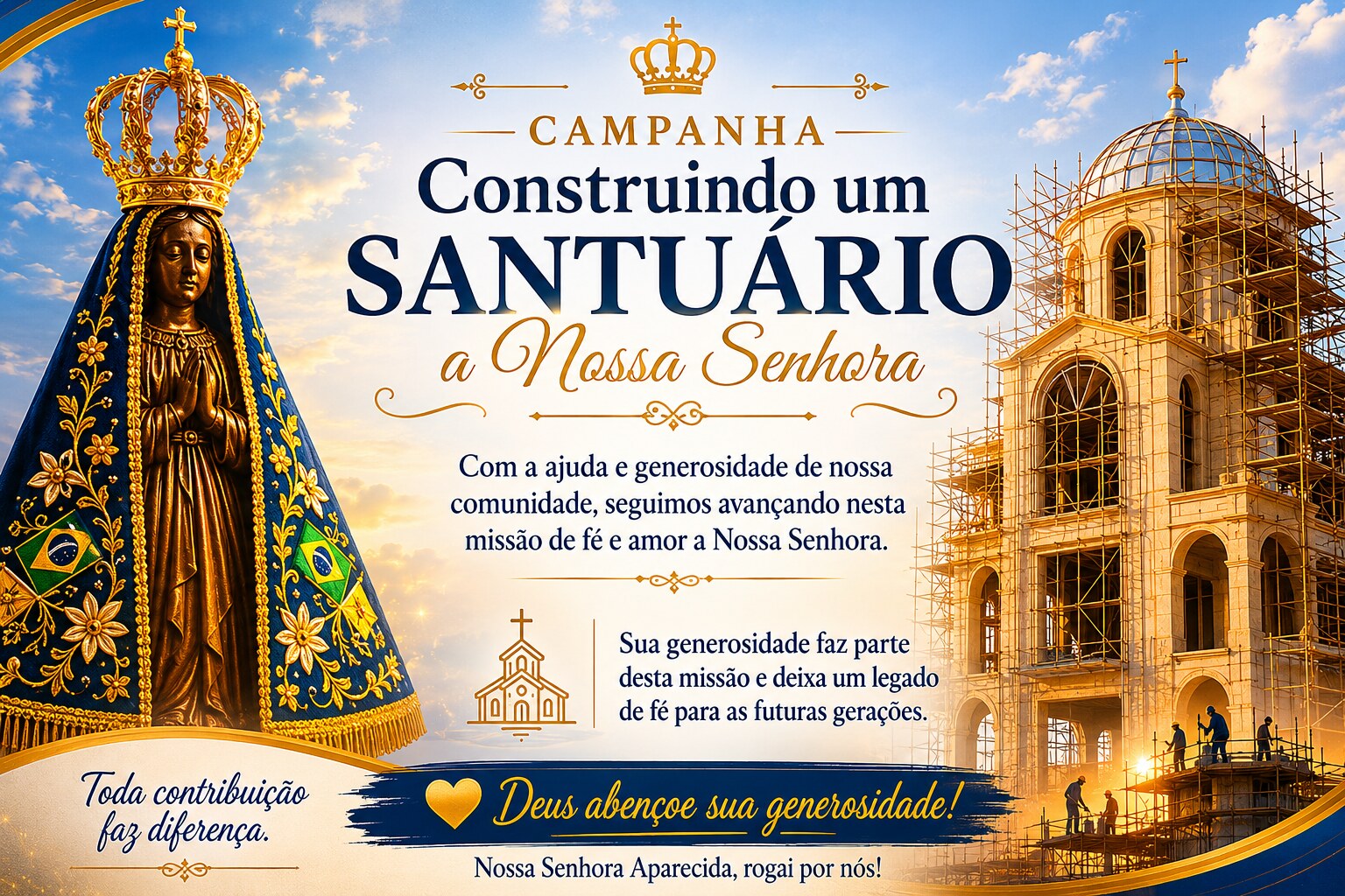 Campanha Construindo um Santuário a Nossa Senhora