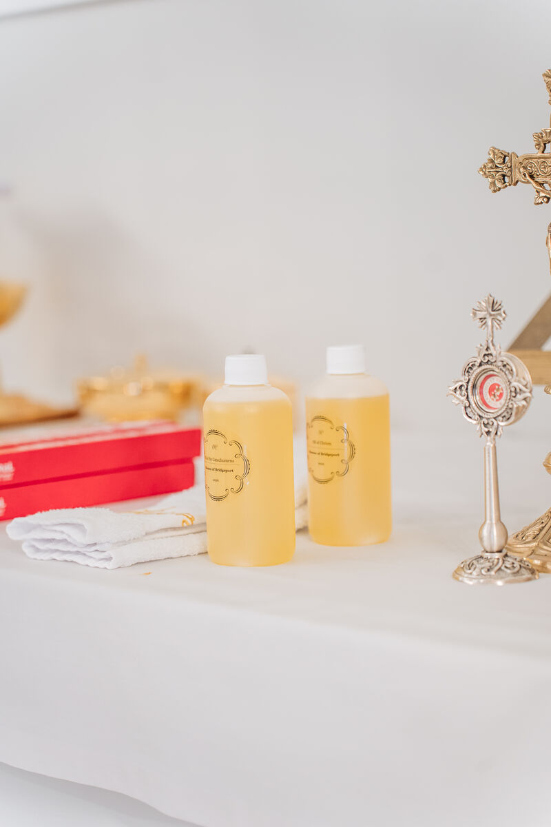 Bottles of Oil of Catechumens and Sacred Chrism