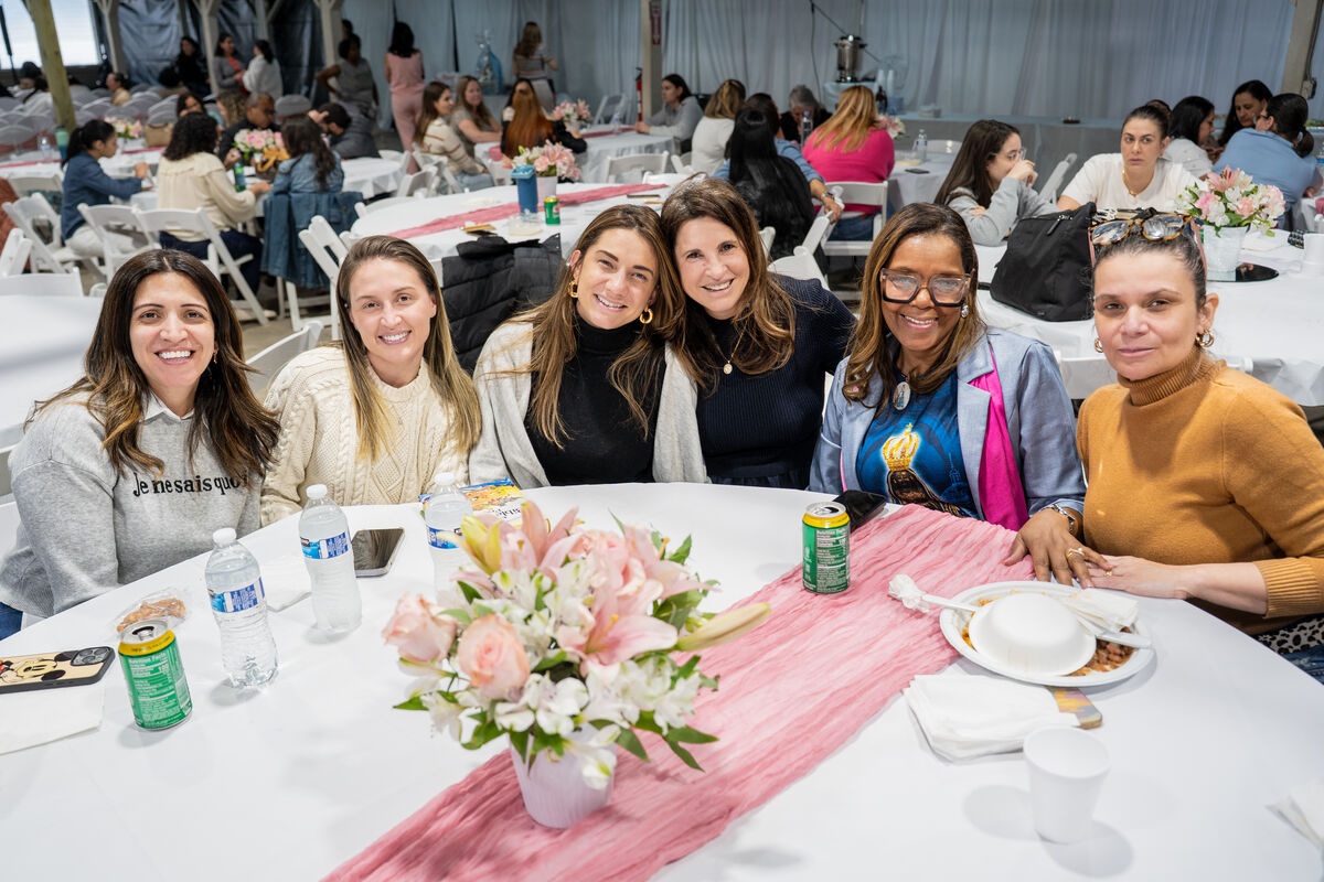 Parishioners around the table at the Women's Conference