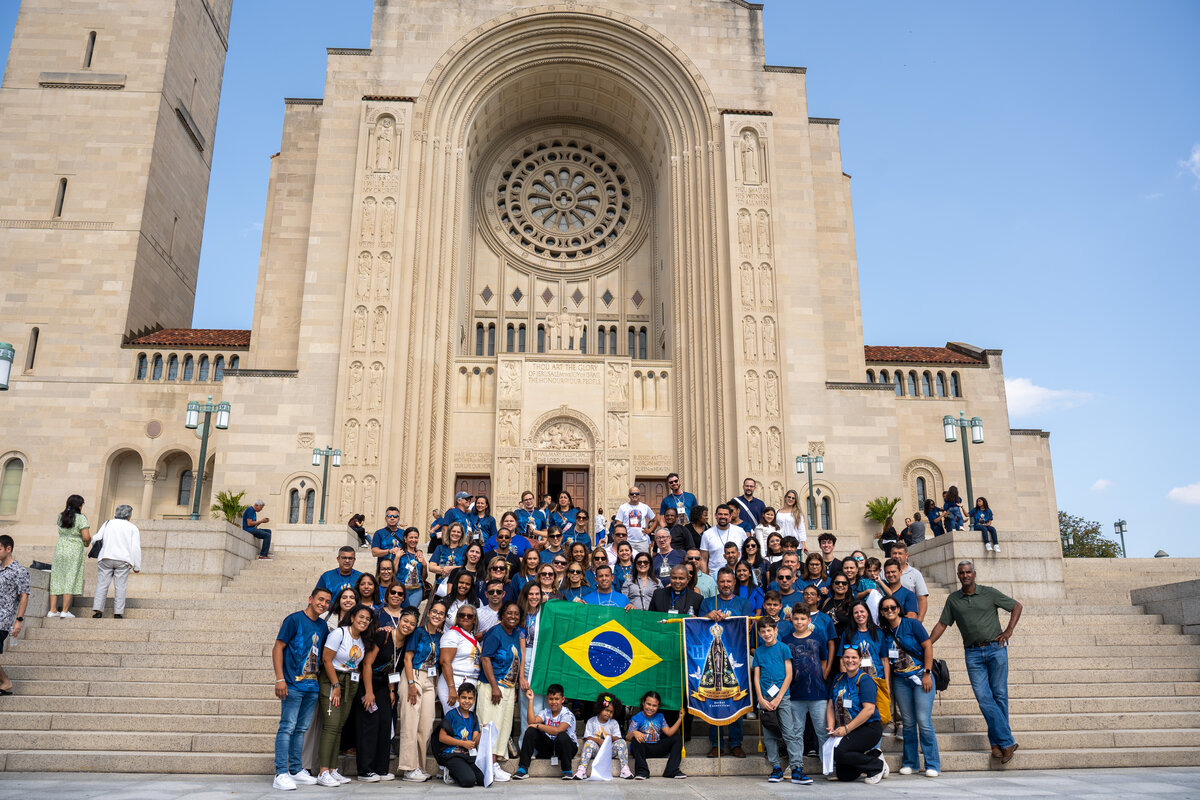 Parishioners at a parish event on September 14 at Our Lady of Aparecida