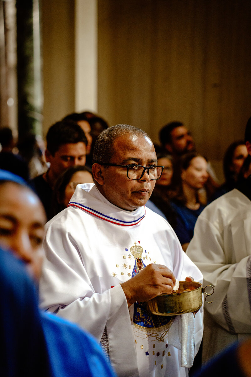 Parishioners at a parish event on September 14 at Our Lady of Aparecida