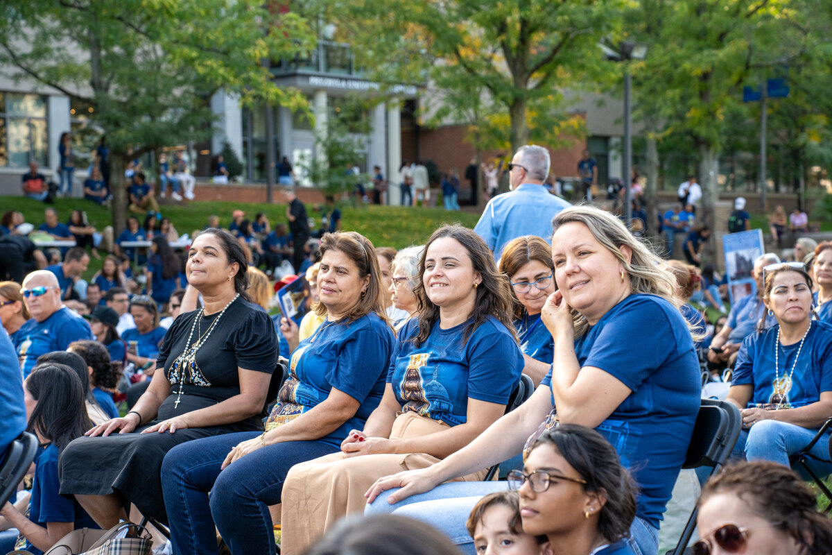 Parishioners at a parish event on September 14 at Our Lady of Aparecida