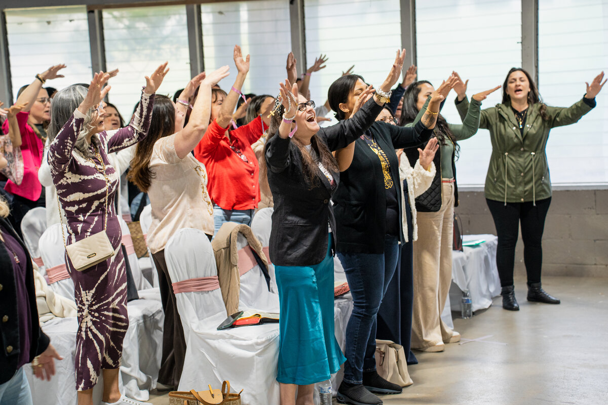 Parishioners at the Women's Conference at Our Lady of Aparecida
