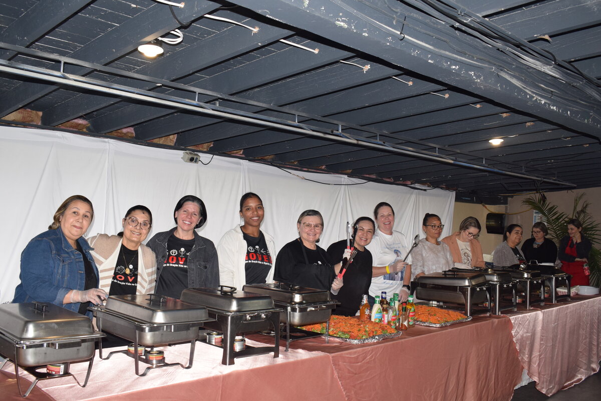 Parishioners at a parish event at Our Lady of Aparecida
