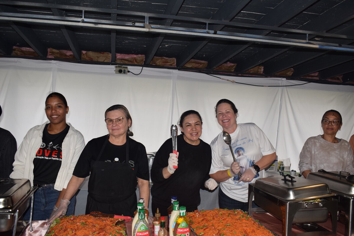 Parishioners at a parish event at Our Lady of Aparecida
