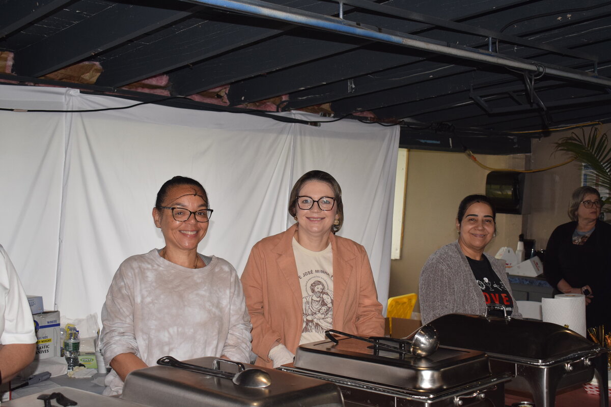 Parishioners at a parish event at Our Lady of Aparecida
